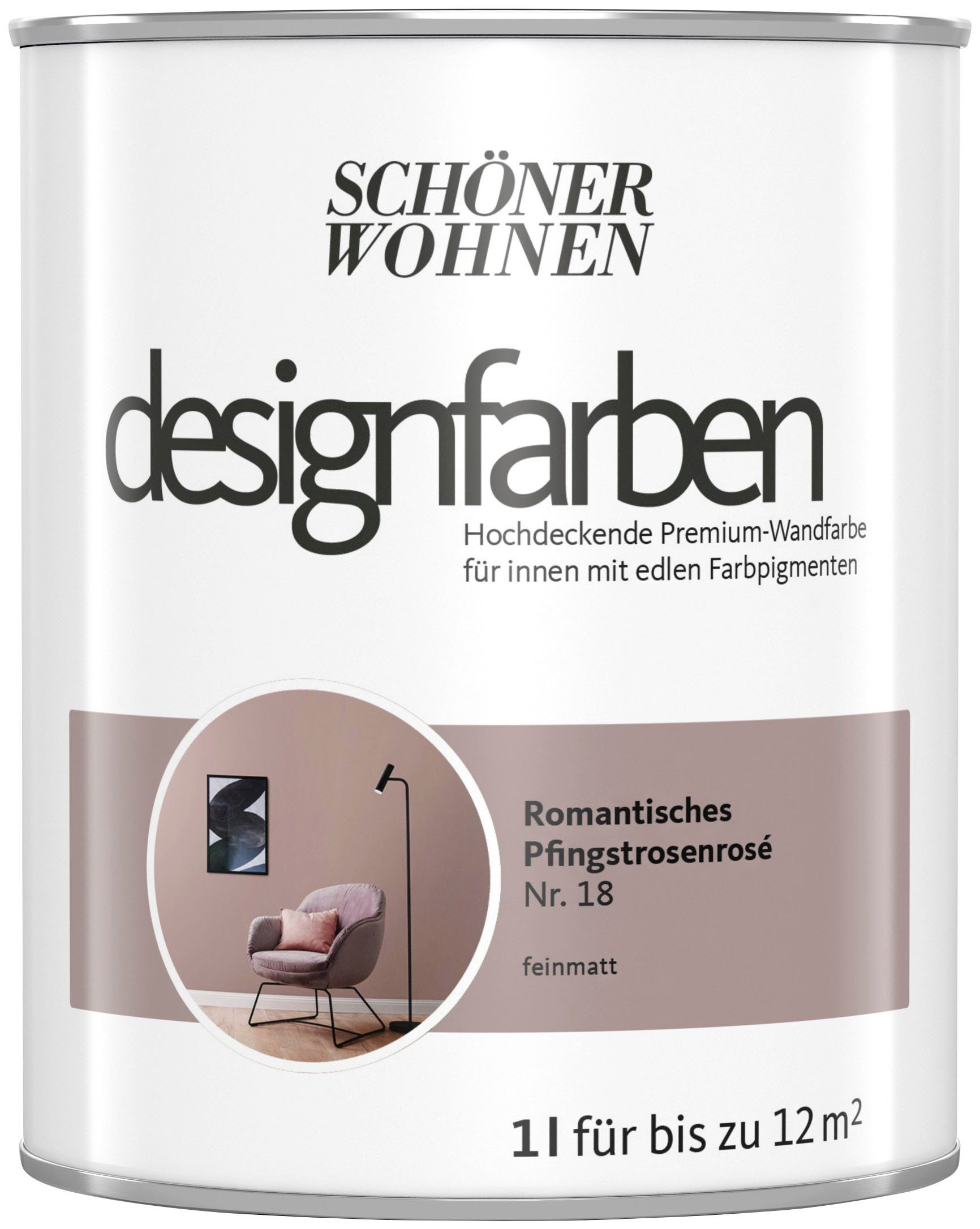 SCHÖNER WOHNEN FARBE Wand- und Deckenfarbe designfarben Sonderedition, hochdeckende Premium-Wandfarbe mit Spritzfrei-Formel