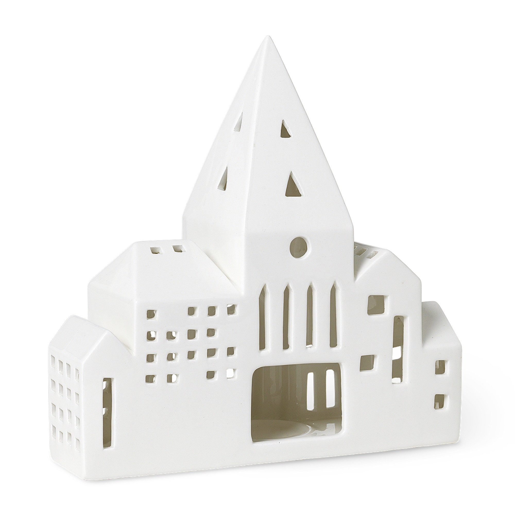 Kähler Teelichthalter Kähler Urbania Lichthaus City H21 Weiß günstig online kaufen