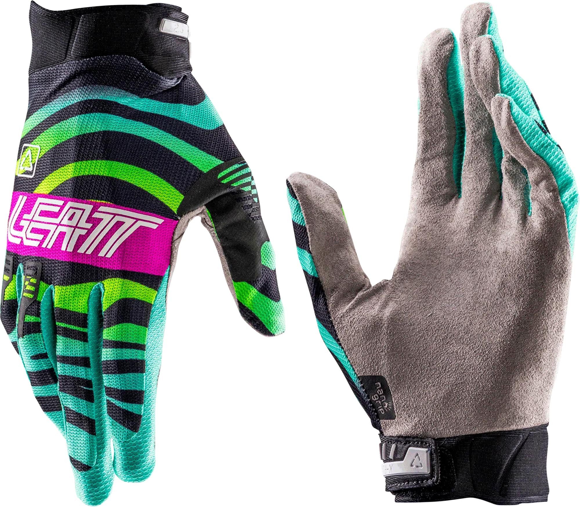 Leatt Motorradhandschuhe Moto 2.5 X-Flow Waves Jugend Motocross Handschuhe Touchscreenbedienung möglich,belüftet