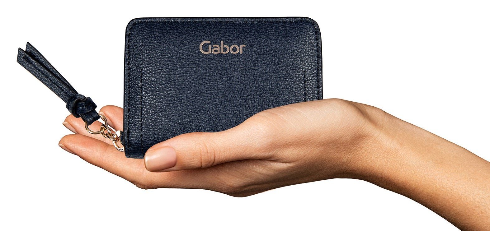 Gabor Geldbörse in MALIN zip wallet, Lederoptik Small WALLETS dunkelblau