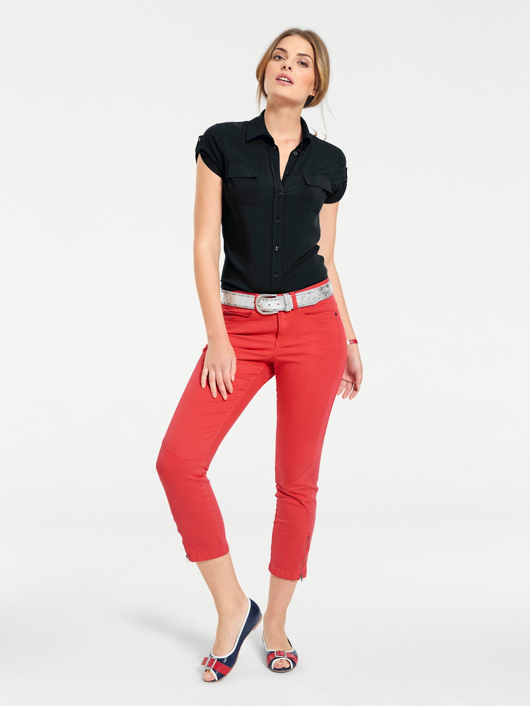 heine Klassische Bluse Kurzarm-Bluse .