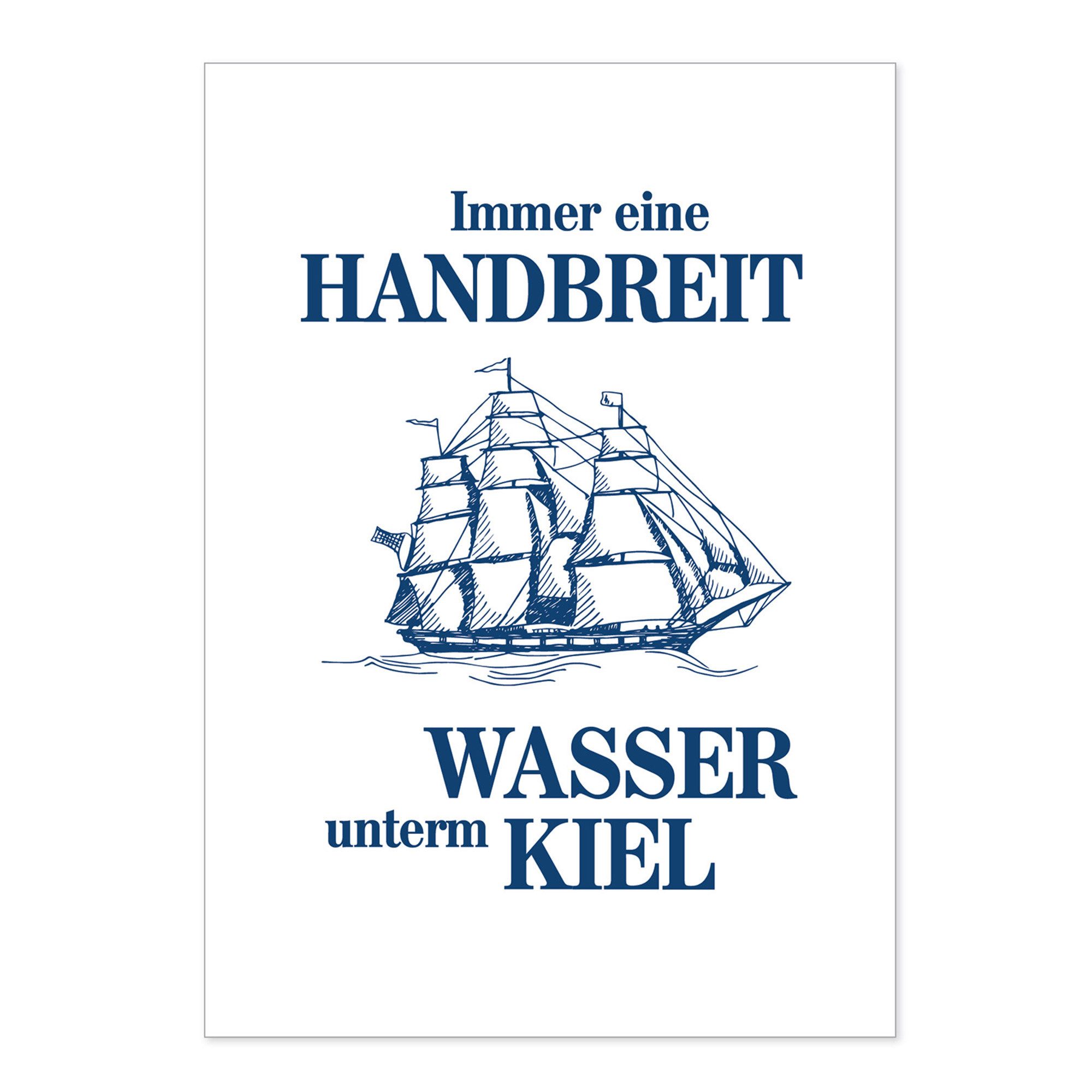 Postkarte Postkarte Wasser unterm Kiel