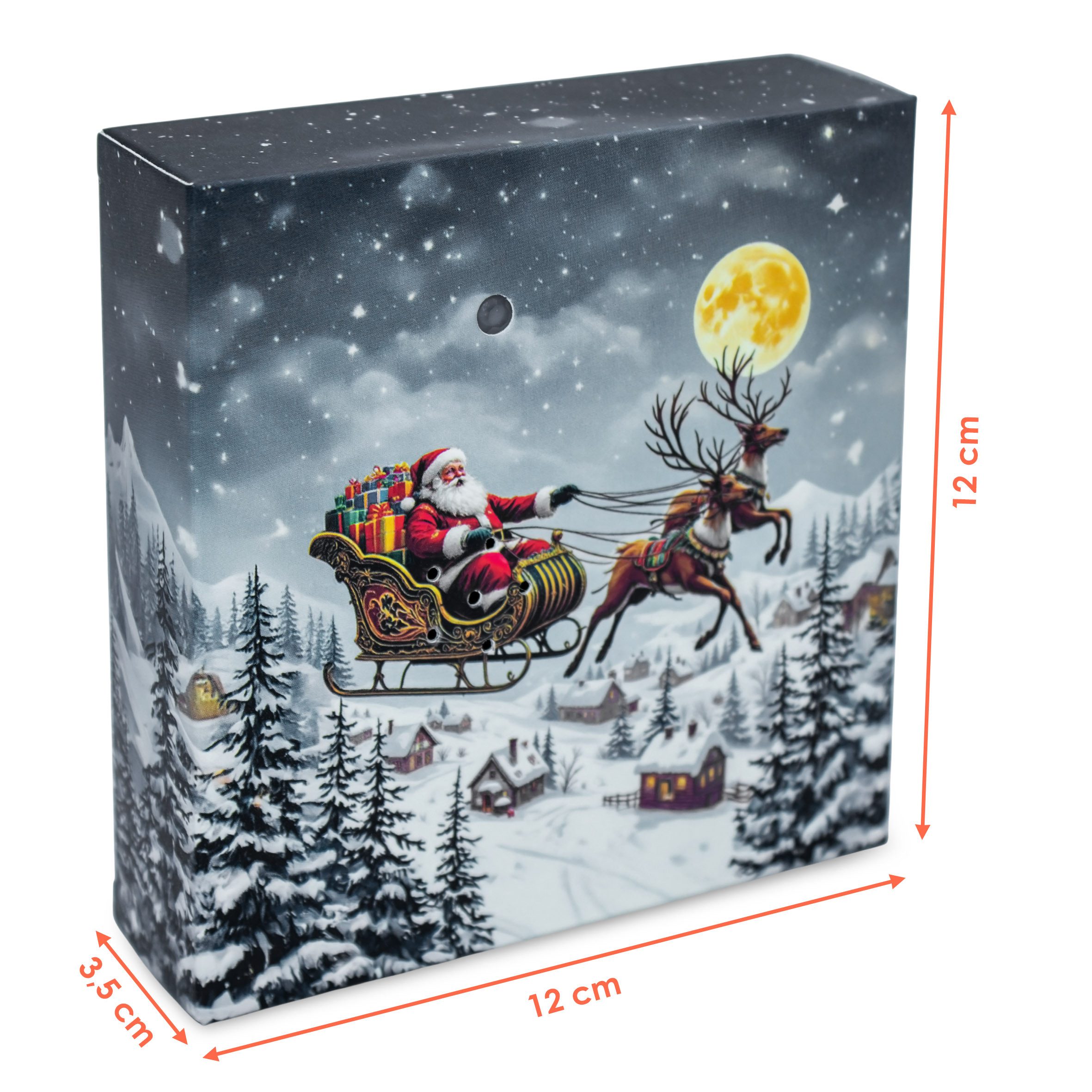 Spetebo Bewegungsmelder Weihnachts Soundbox mit Merry Christmas Melodie - 12 cm -, (Stück, 1-St., Anzahl), Soundlänge ca. 1 Minute – Bild 2 von 5