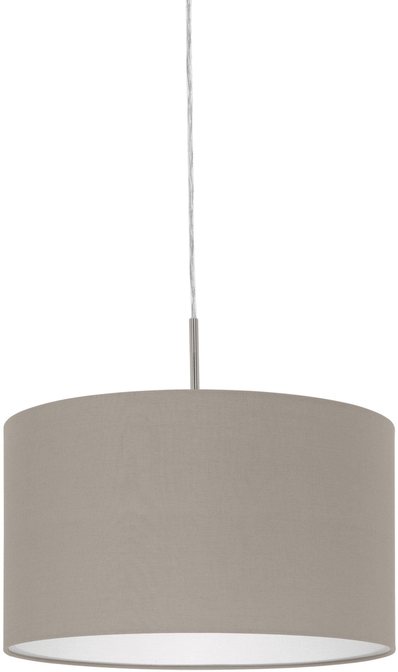 EGLO Hängeleuchte PASTERI, ohne Leuchtmittel, Leuchtmittel wechselbar, Hängelampe, Wohnzimmer, Esszimmer, Küche, Textilschirm, 110x38cm