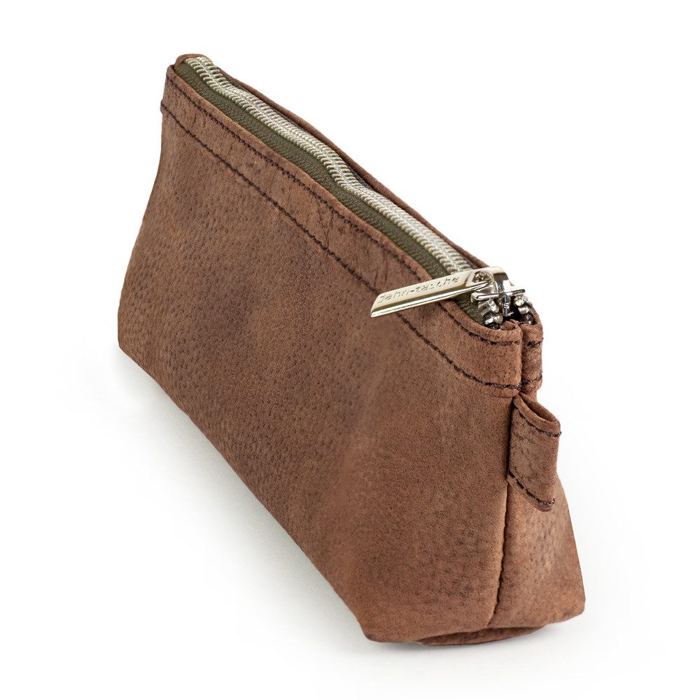 Jahn-Tasche Pencilbag Schlampermäppchen / Taschenorganizer Gr. M Leder Braun Jahn-Tasche 010