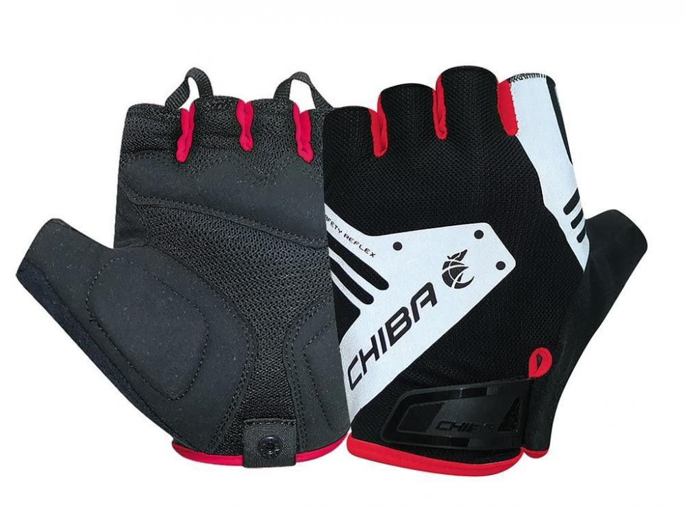Chiba Fahrradhandschuhe Chiba Handschuhe Air Plus Reflex kurz Gr S 7 rot