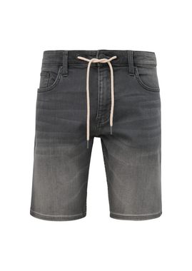 QS Jeansshorts Jeans-Shorts John / Regular Fit / Mid Rise / Straight Leg Waschung, Durchzugkordel