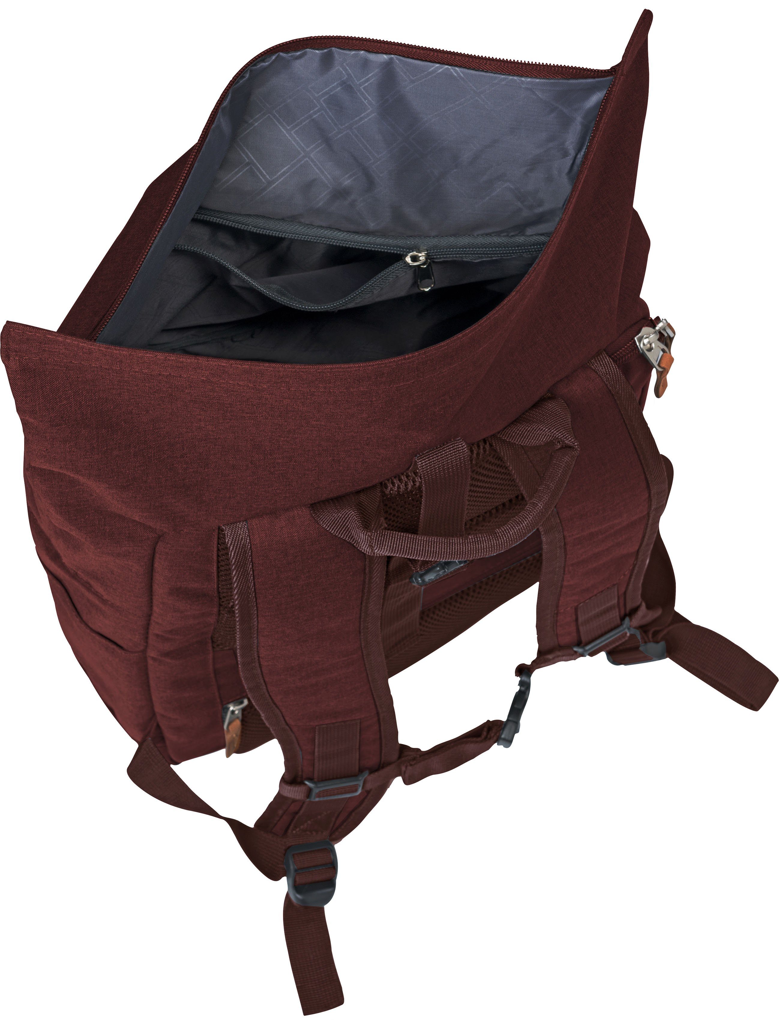 travelite Freizeitrucksack BASICS Rollup Rucksack, Arbeitsrucksack Sportrucksack Reiserucksack Schulrucksack