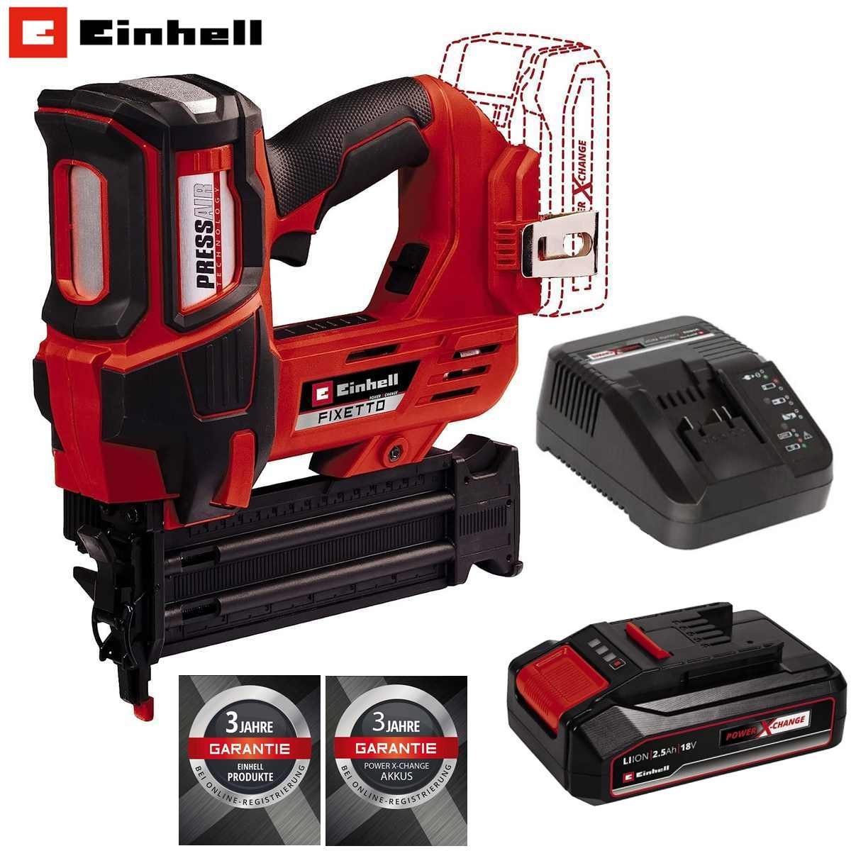 Einhell Nagler Akku-Nagler FIXETTO 18/50 N 18V 60 Schuss/min, max. 50 mm Nagellänge