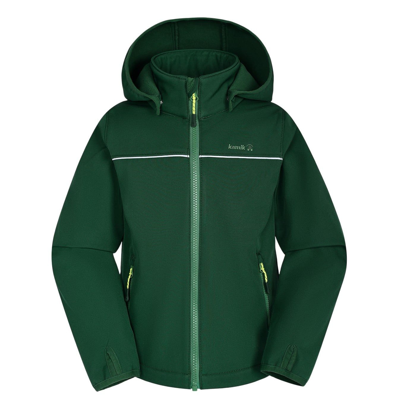 Kamik Softshelljacke Jarvis (winddicht, reflektierend) dunkelgrün Kinder