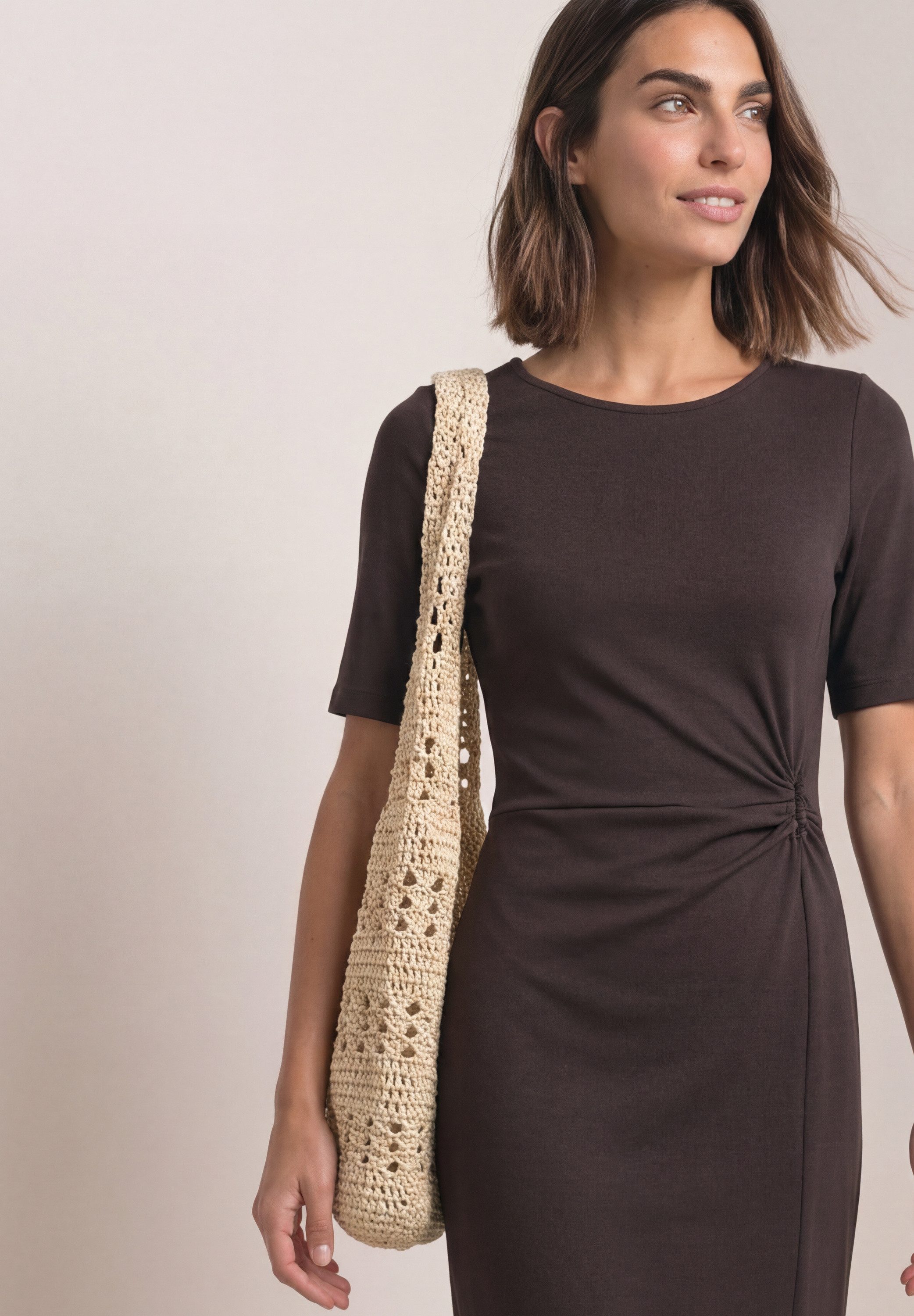 STREET ONE Midikleid Sommerkleid aus Jersey in Wickel-Optik