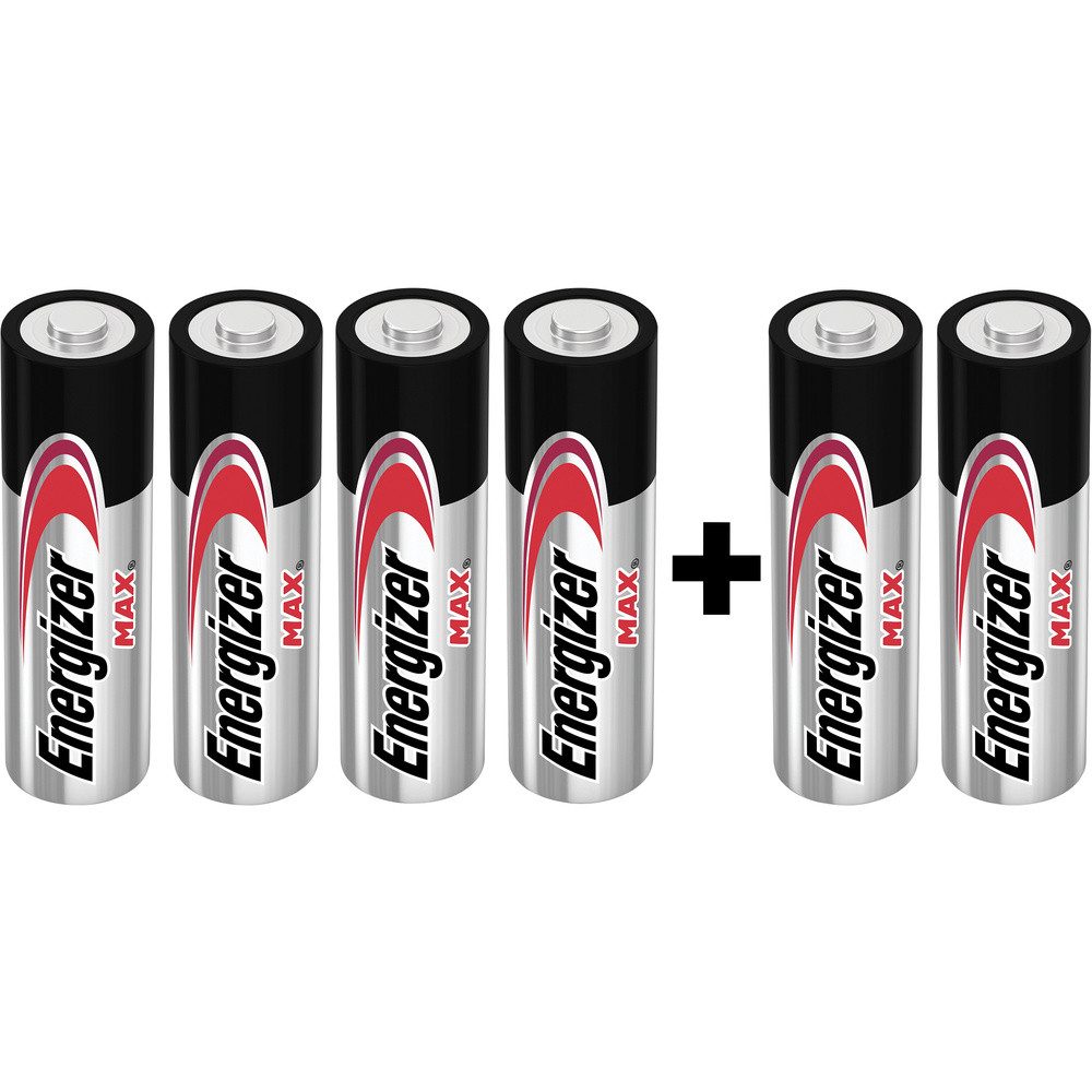 Energizer Max 4+2 Mignon (AA)-Batterie Alkali-Mangan 1.5 V 6 St. Batterie