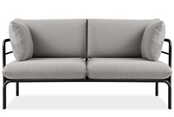 Konsimo Loungesofa RAMBE Sofa 2-Personen, Gartensofa, hergestellt in der EU, handgefertigt, Stahl, mit Kissen