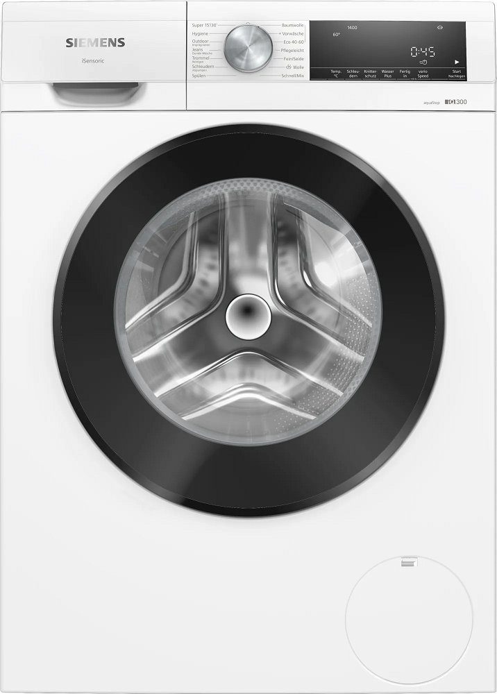 SIEMENS Waschmaschine Frontlader 1400 WG44G000EX A 9kg U/min. Restzeitanzeige EEK