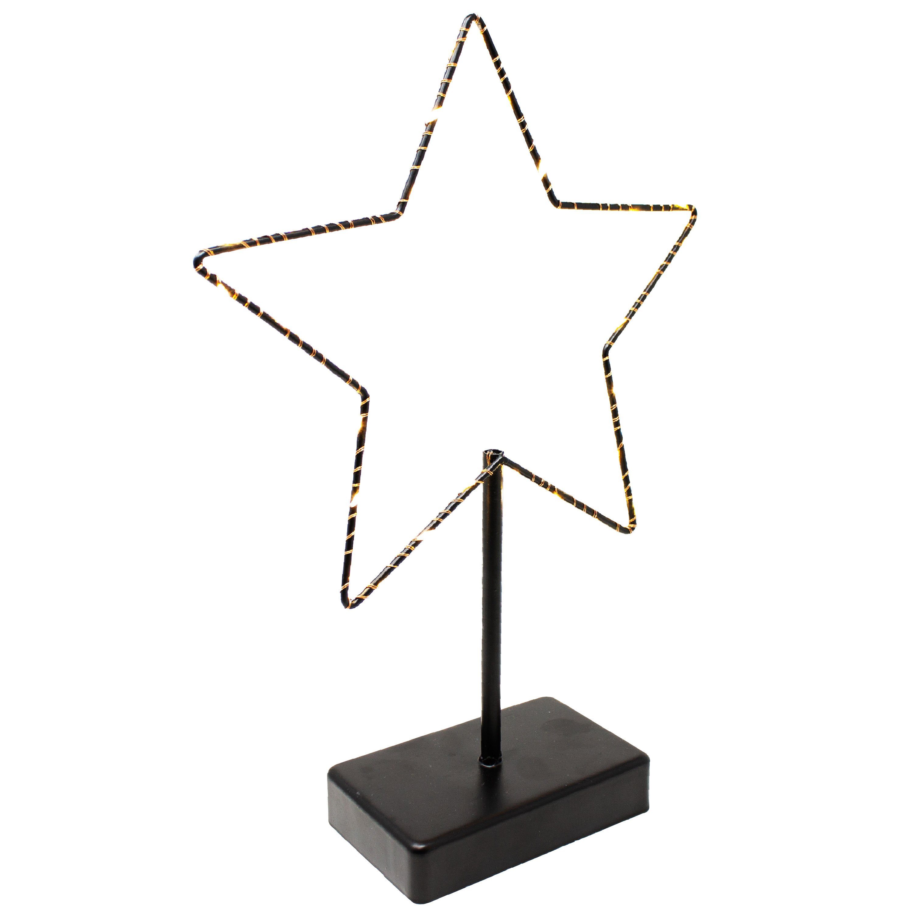 ToCi LED Stern Deko-Aufsteller Stern LED-Beleuchtung Metall-Leuchter 30 LED günstig online kaufen