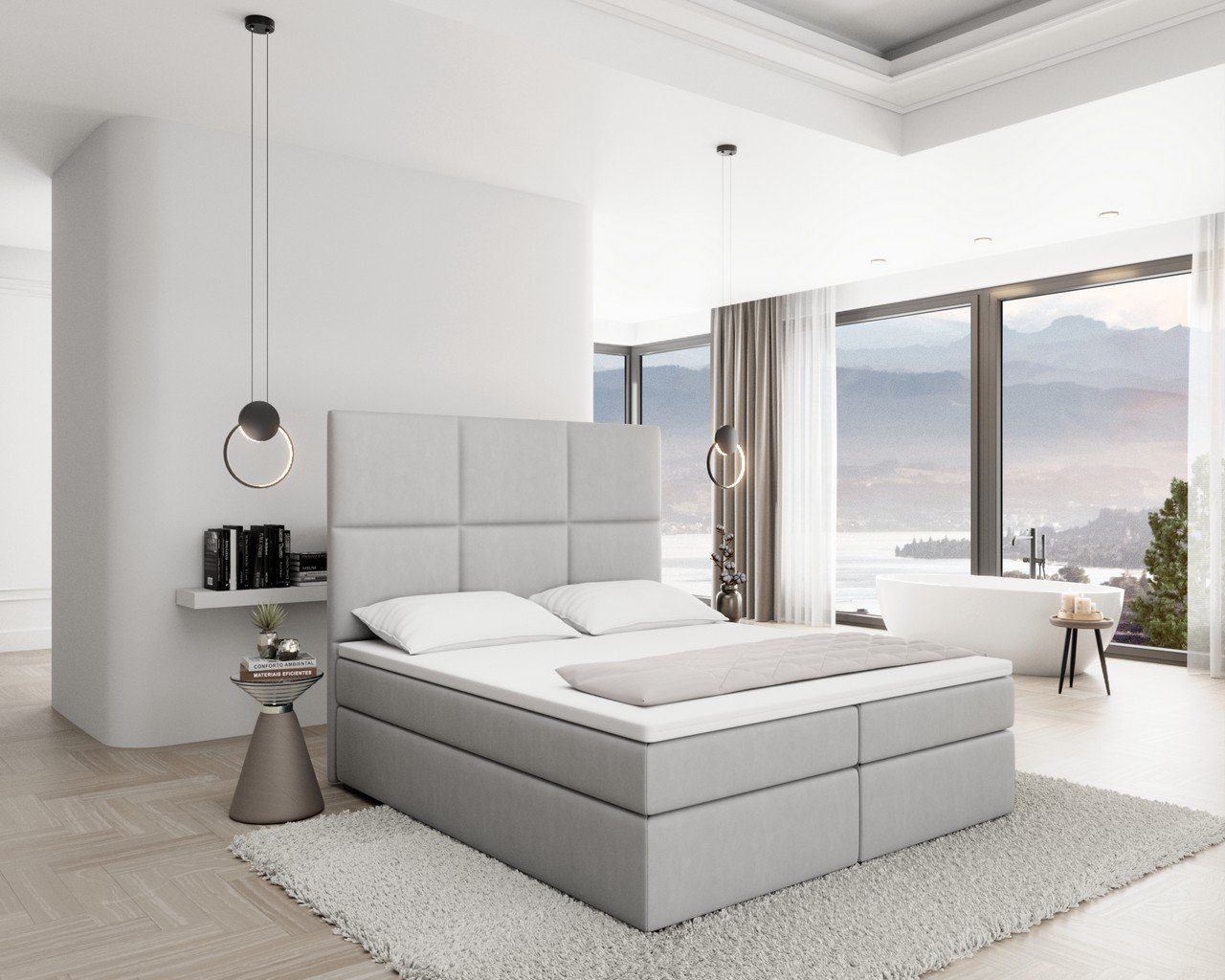 Sofa Dreams Boxspringbett Gavia (6 Teile), Bettkasten, Kunstleder, modernes Design, Bettkasten