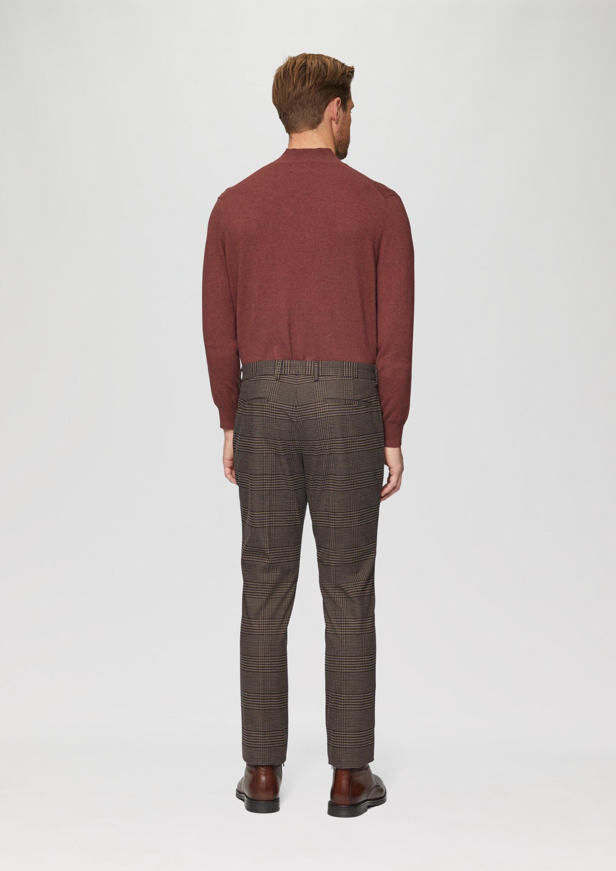 s.Oliver Chinos Anzughose S.OPURE s.O PURE: Karierte Anzughose im Slim Fit