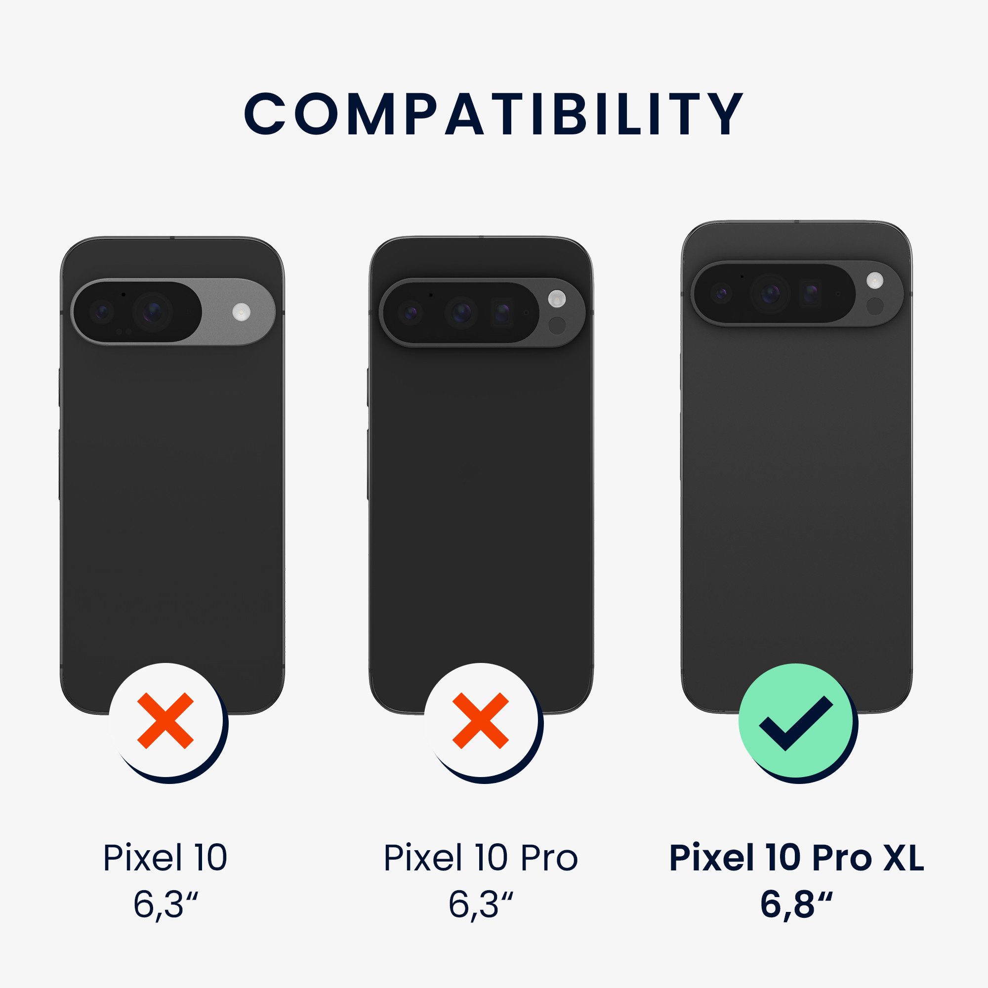 kwmobile Smartphone-Hülle Hülle für Google Pixel 10 Pro XL, mit Metall Kette zum Umhängen - Silikon Handy Cover Case Schutzhülle