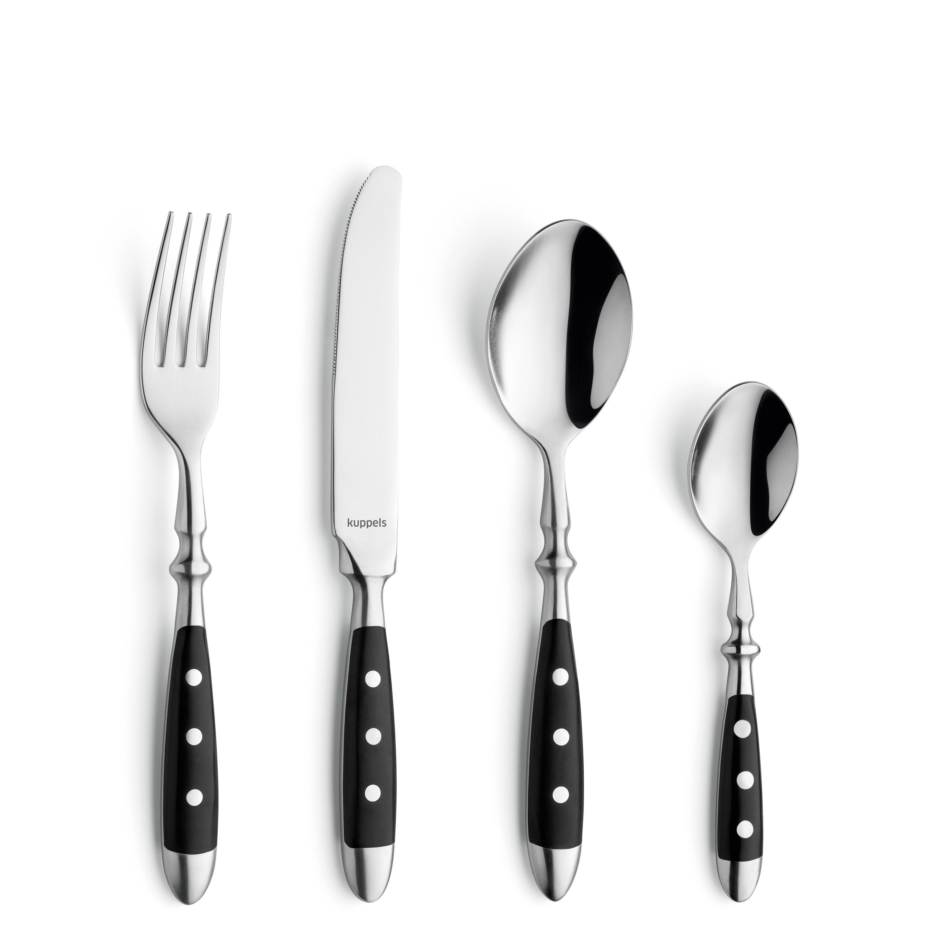 Kuppels Besteck-Set COUNTRY (24-tlg), 13/0 18/0, schwarz, hochglanzpoliert