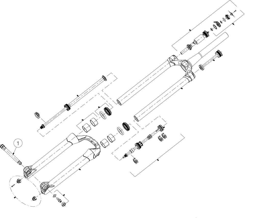 Manitou Laufrad Manitou Steckachse Hexlock SL 15 x 100 mm - leichte, steife Achse für