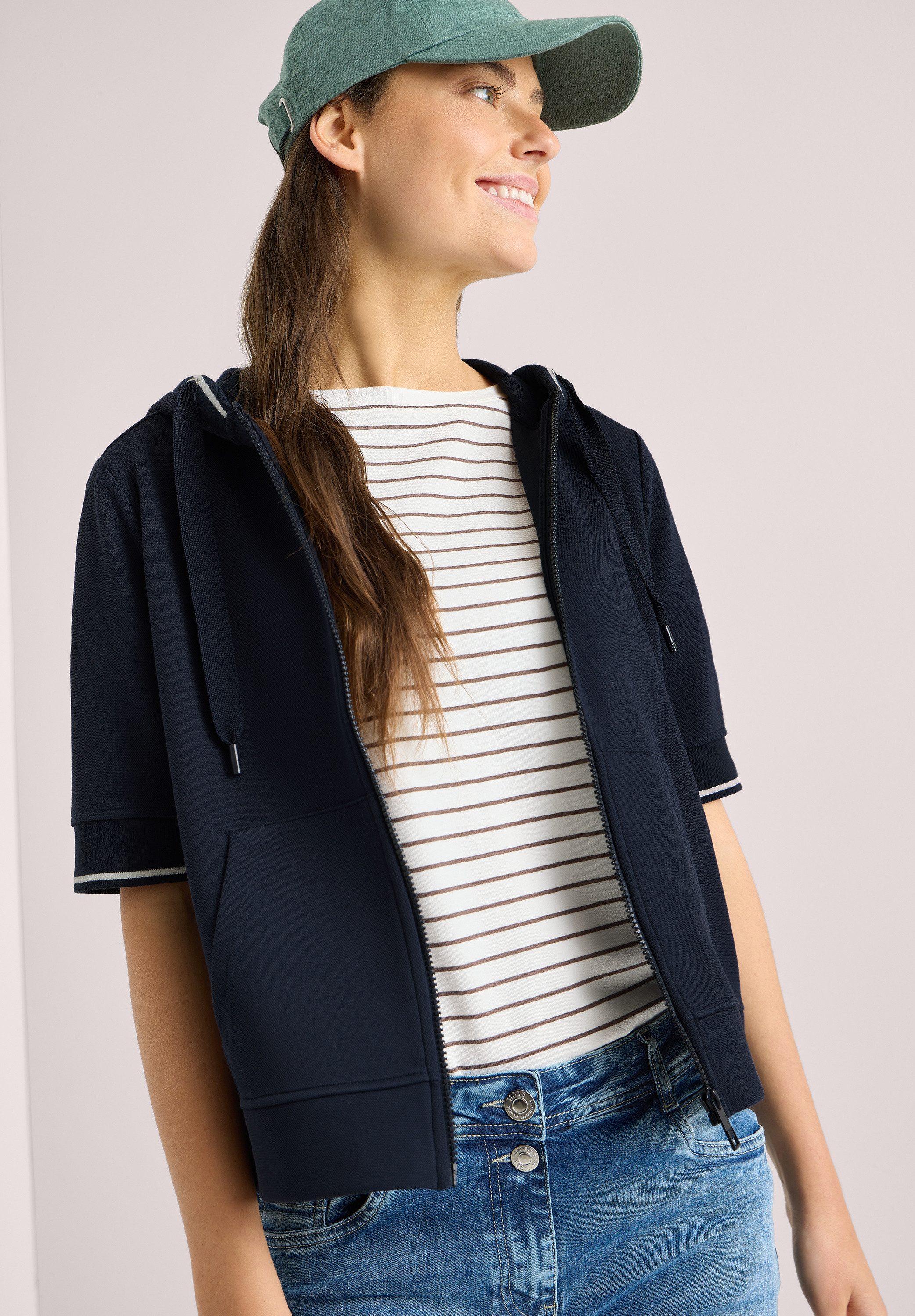 CECIL Sweatjacke mit Kapuze