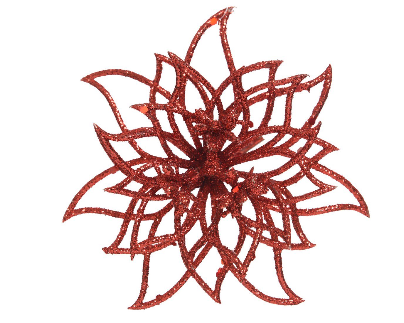 Kaemingk Weihnachtsbaumklammer, Weihnachtsstern - Kunststoff Blume günstig online kaufen