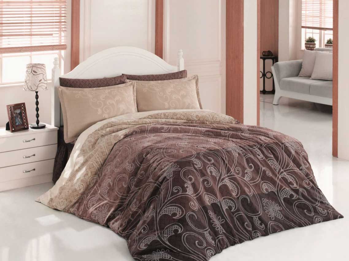 ROLFNERS Bettwäsche Ebruli Braun Bettgarnitur Bettbezug Baumwolle, Baumwolle, Natur Baumwolle Bettwäsche, Allergikerfreundlich, Langlebig