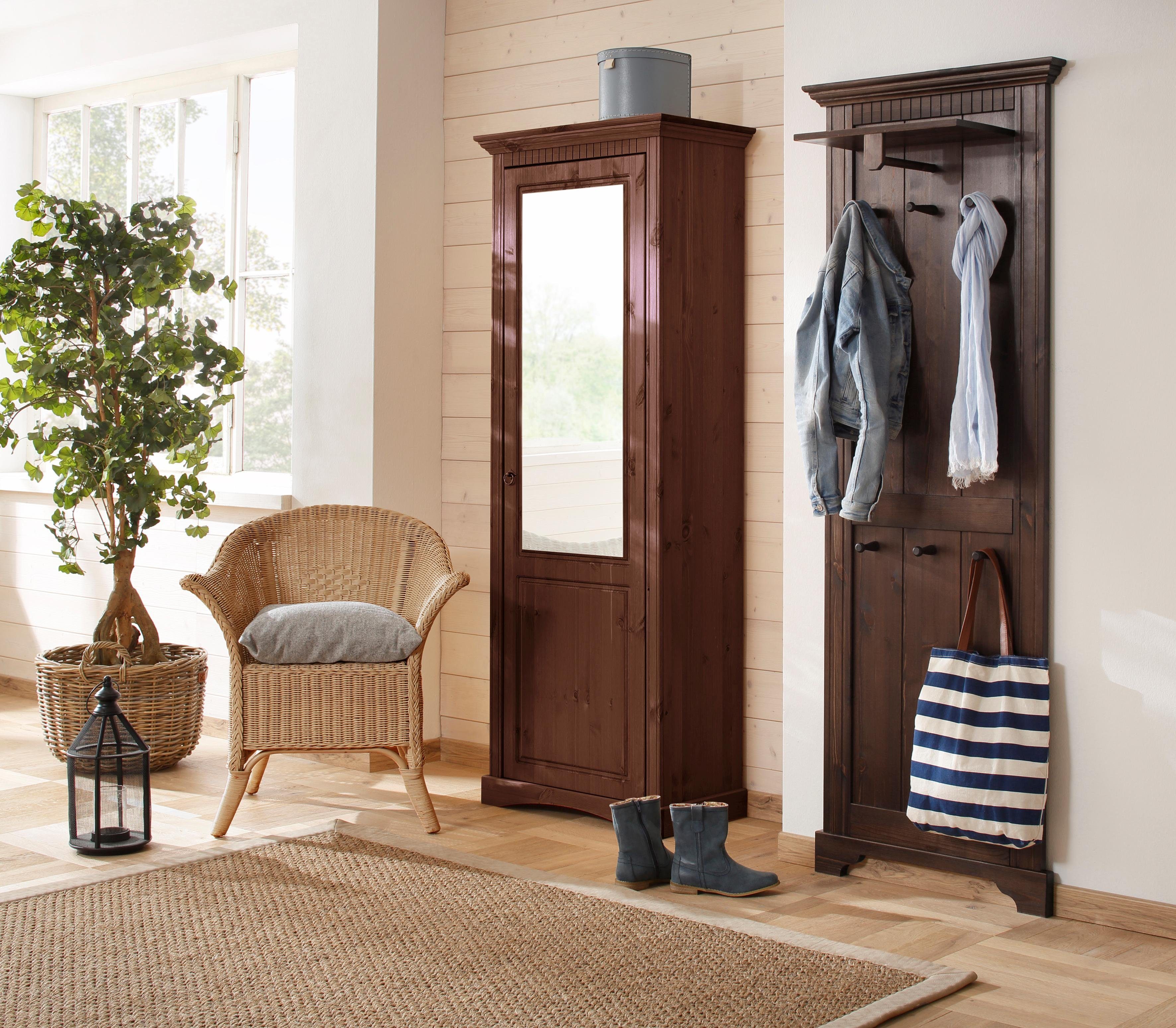 Home affaire Garderobenpaneel "Rustic" aus massiver Kiefer, Breite 64 cm, F günstig online kaufen