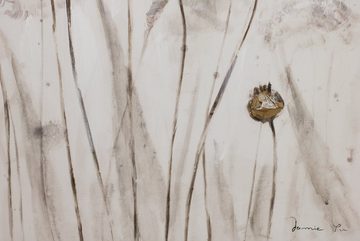 KUNSTLOFT Gemälde Delicate Meadow 75x100 cm, Leinwandbild 100% HANDGEMALT Wandbild Wohnzimmer
