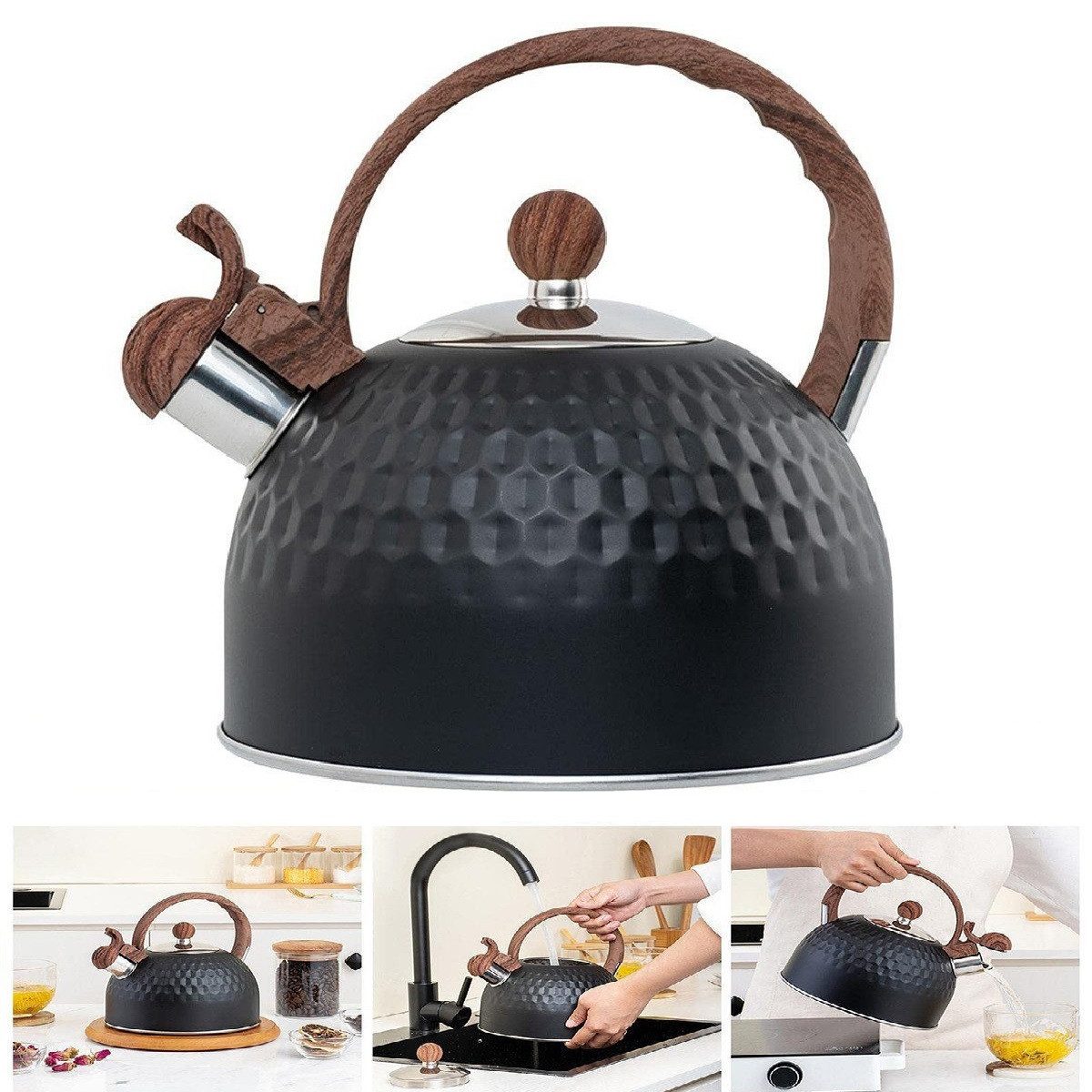Wasserkessel 2.5L Edelstahl Pfeifenkessel,Teekessel mit Pfeifton,Wasserkocher7