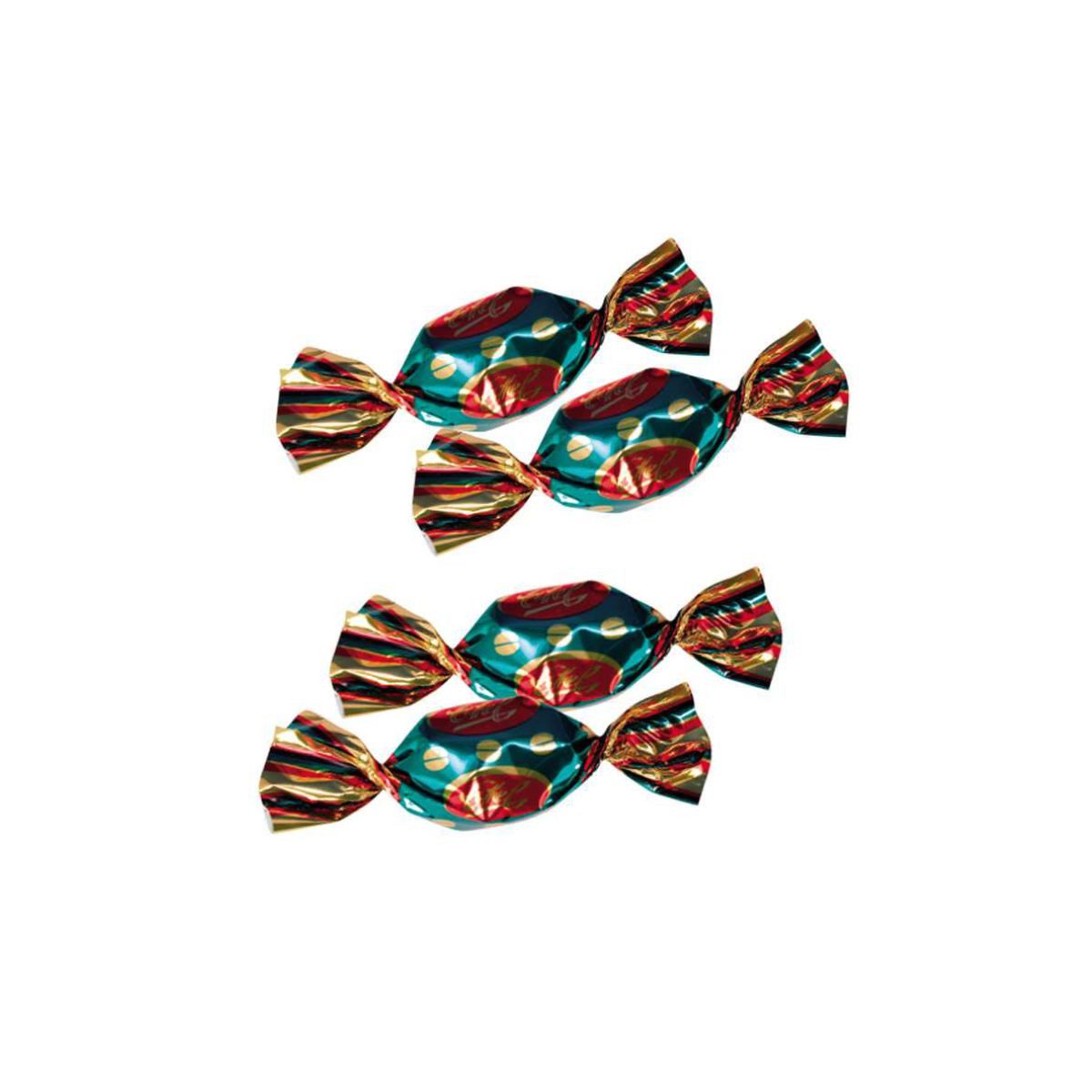 Edel Süßigkeit, Edel Cappuccino Bonbons gefüllt weiß braun und gewickelt 100g