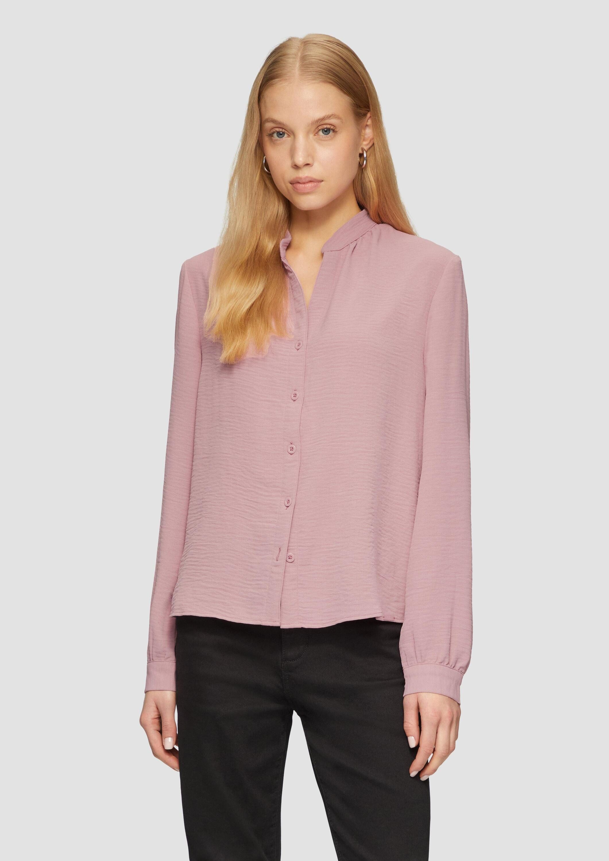 QS Langarmbluse Bluse Durchgeknöpfte Bluse aus günstig online kaufen
