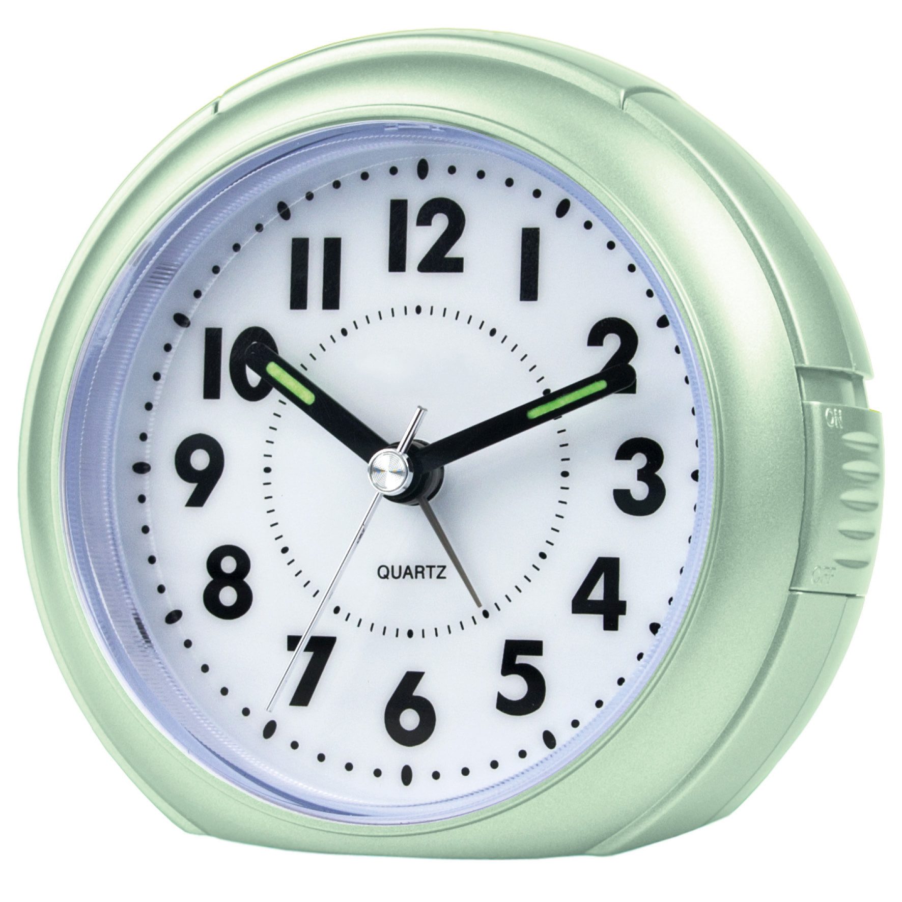Atrium Quarzwecker A240 fließende Sekunde, Snooze, Licht, Ø 9cm