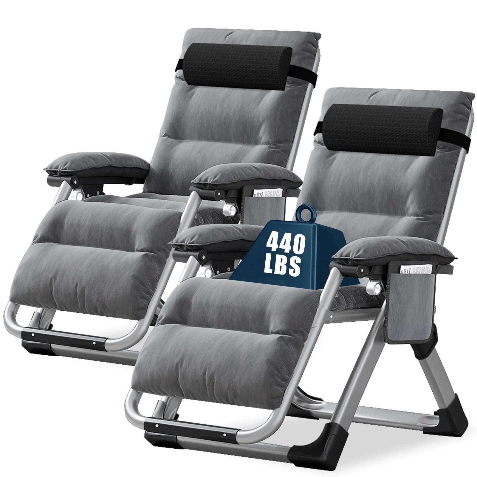 Meulbaty Klappstuhl 200KG Belastbar Klappbar Liegestuhl günstig online kaufen