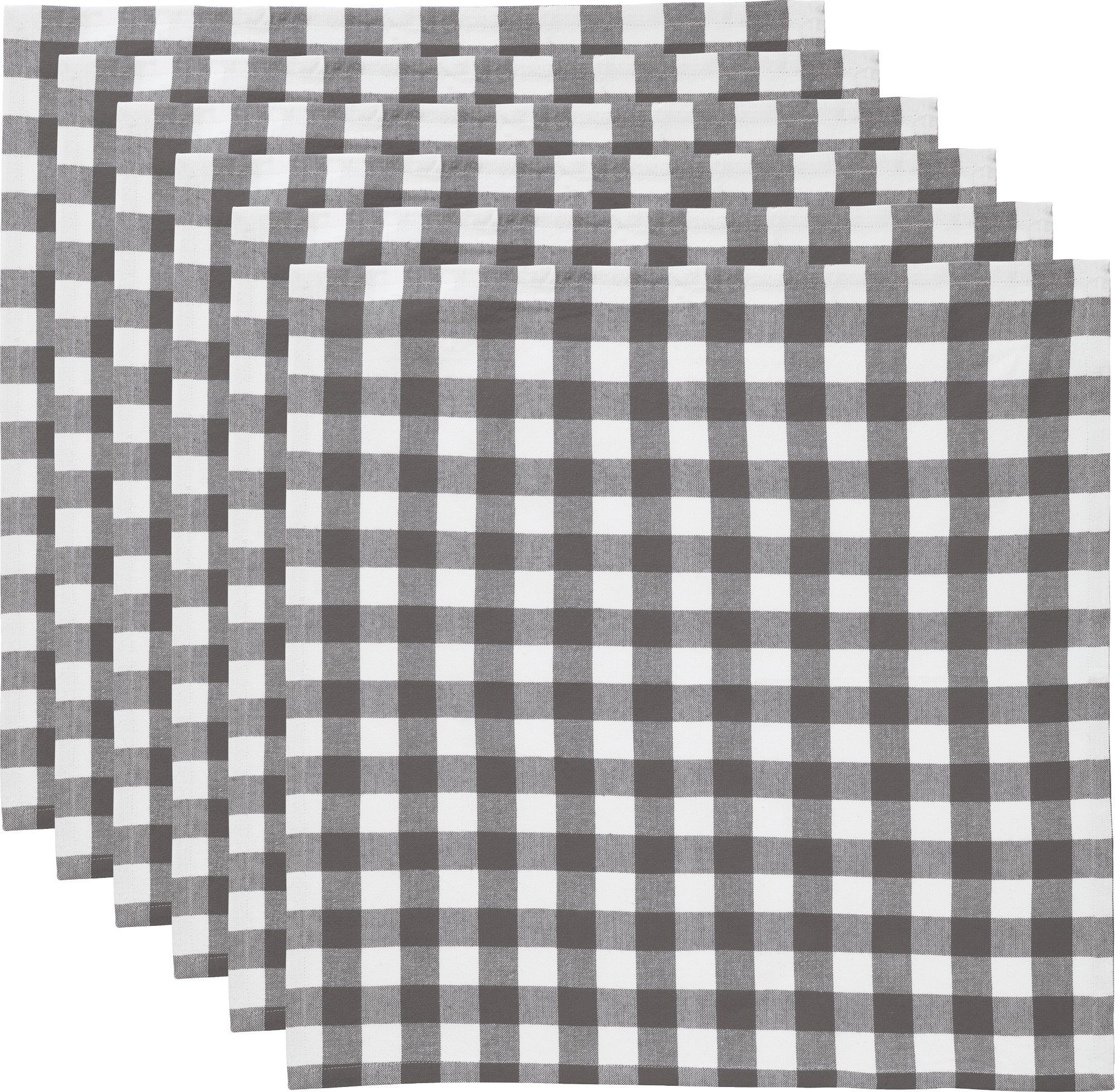 REDBEST Stoffserviette Serviette "Nashville" 6er-Pack, Baumwolle Karo