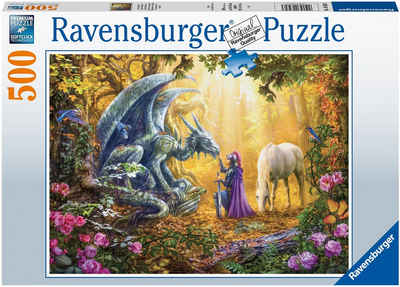 Ravensburger Puzzle Drachenflüsterer, 500 Puzzleteile, Made in Germany, FSC® - schützt Wald - weltweit