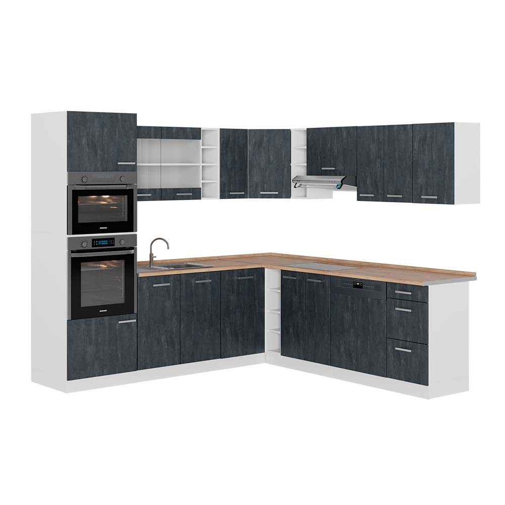 Vicco Küchenzeile R-Line, Weiß Landhaus/Weiß, 350 günstig online kaufen