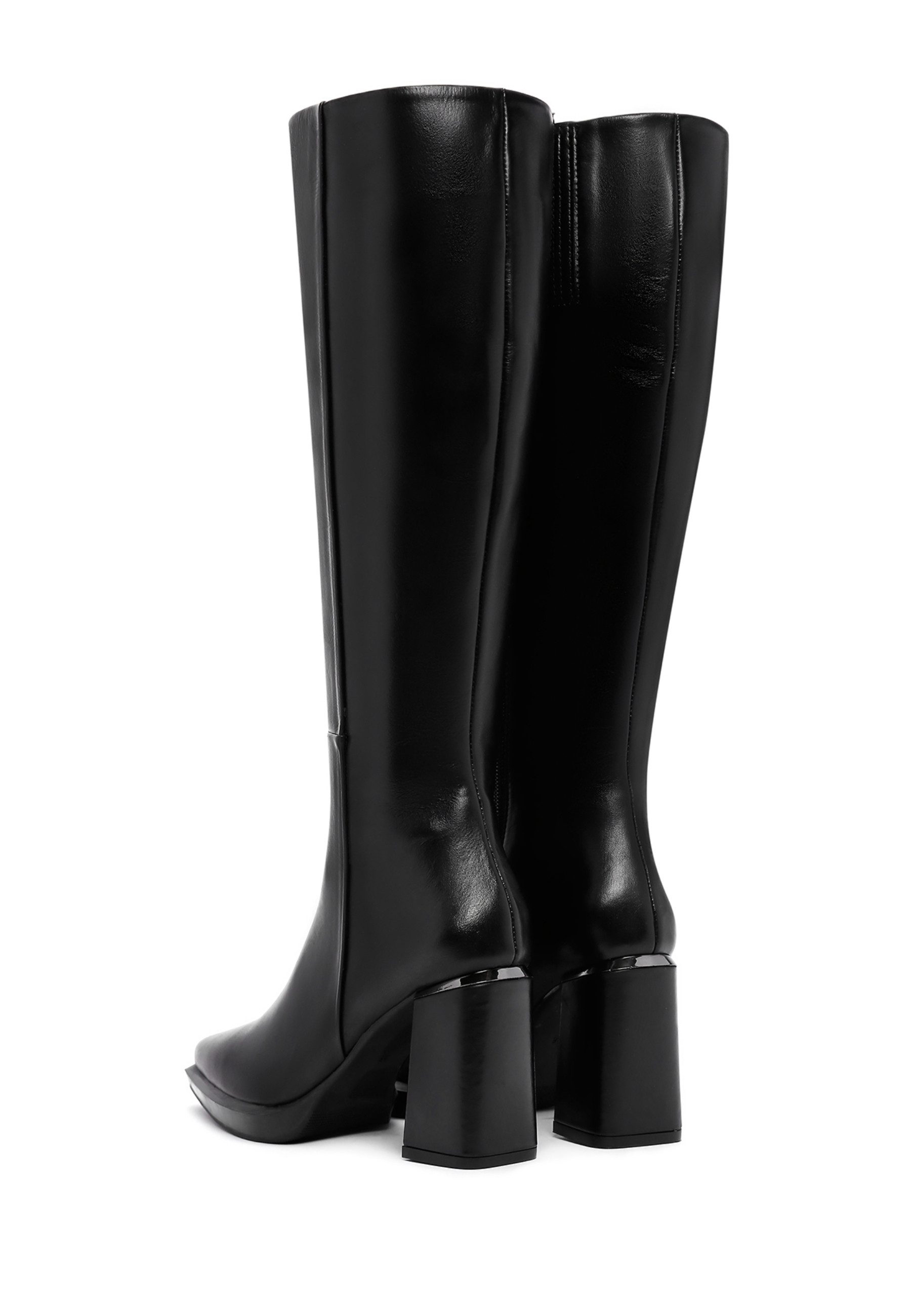 Derimod Absatzstiefel aus Leder Bootsschuh Reißverschluss, Leder-Textil-Futter, TPU Sohle, Absatz 7 cm