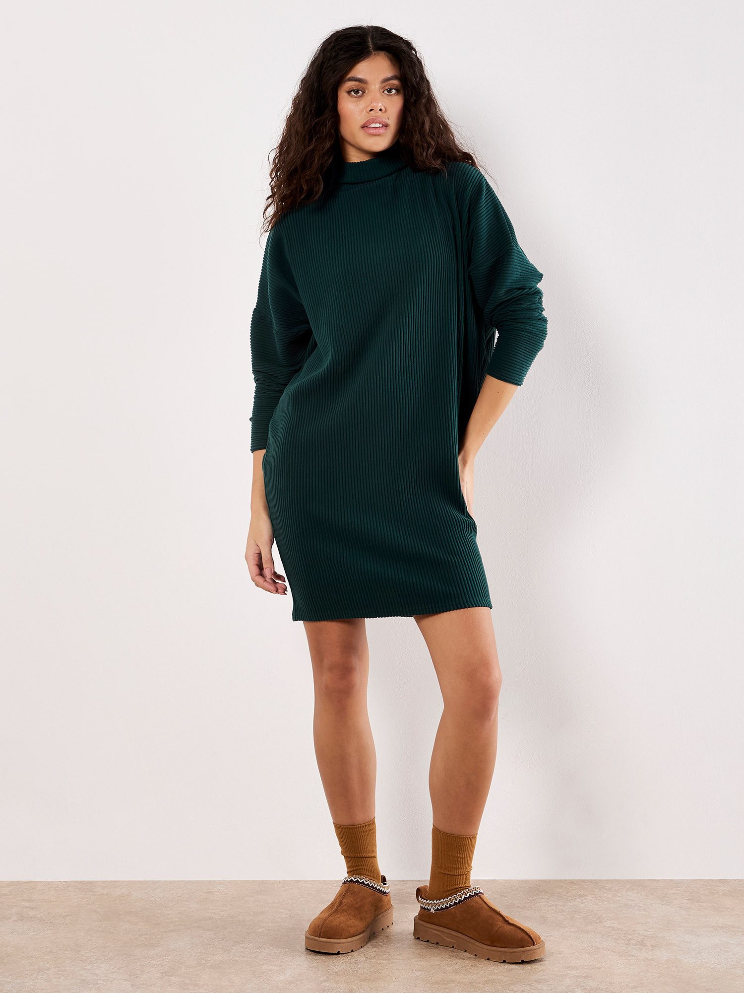 Apricot Strickkleid Cocoon Dress, in Rippoptik günstig online kaufen
