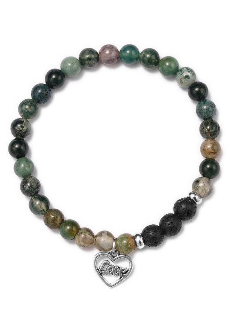 Firetti Armband Schmuck Geschenk Armschmuck Armkette Edelstein Farbstein Achat, Made in Germany - mit Achat