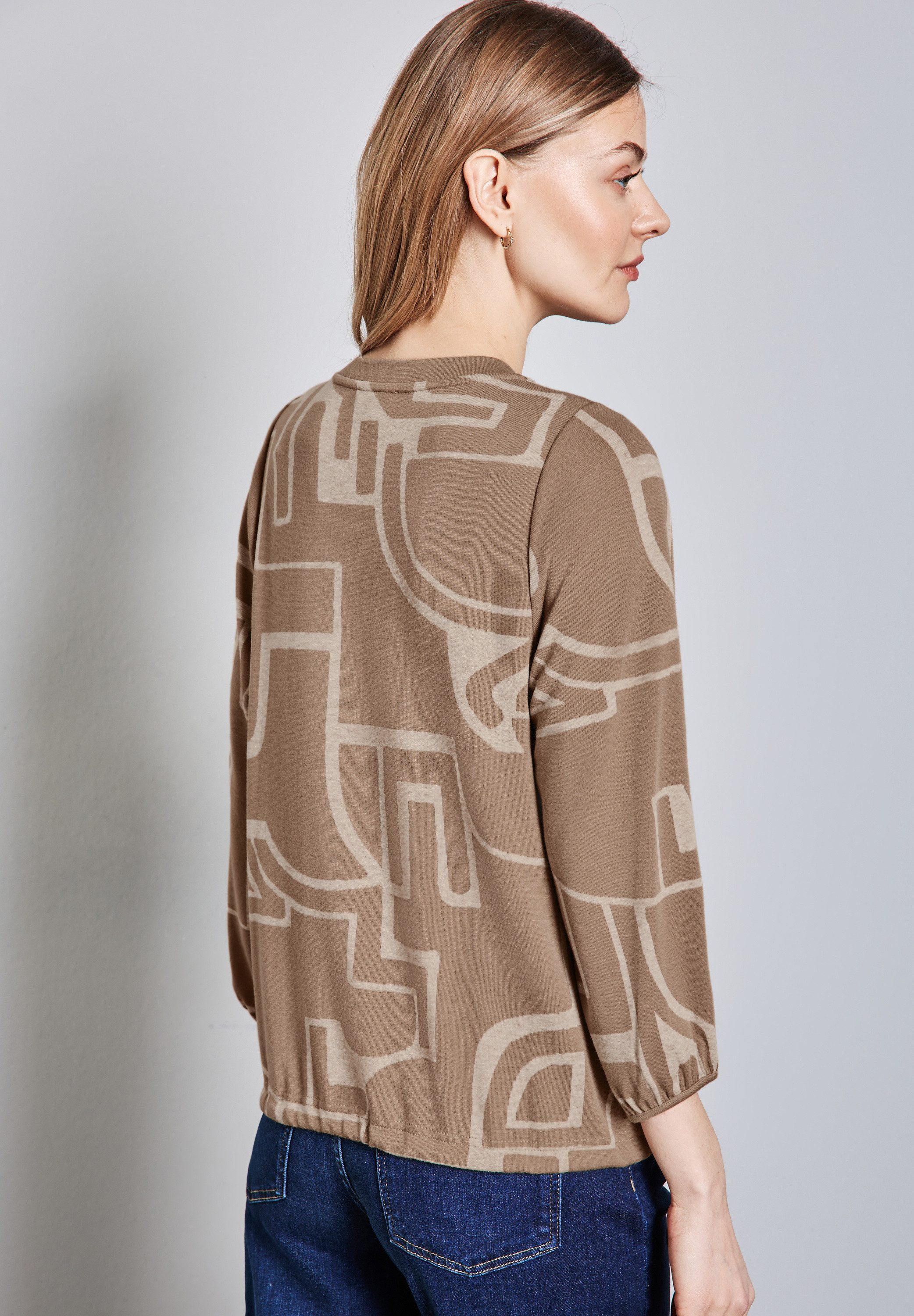 STREET ONE Rundhalspullover mit All-Over Print günstig online kaufen