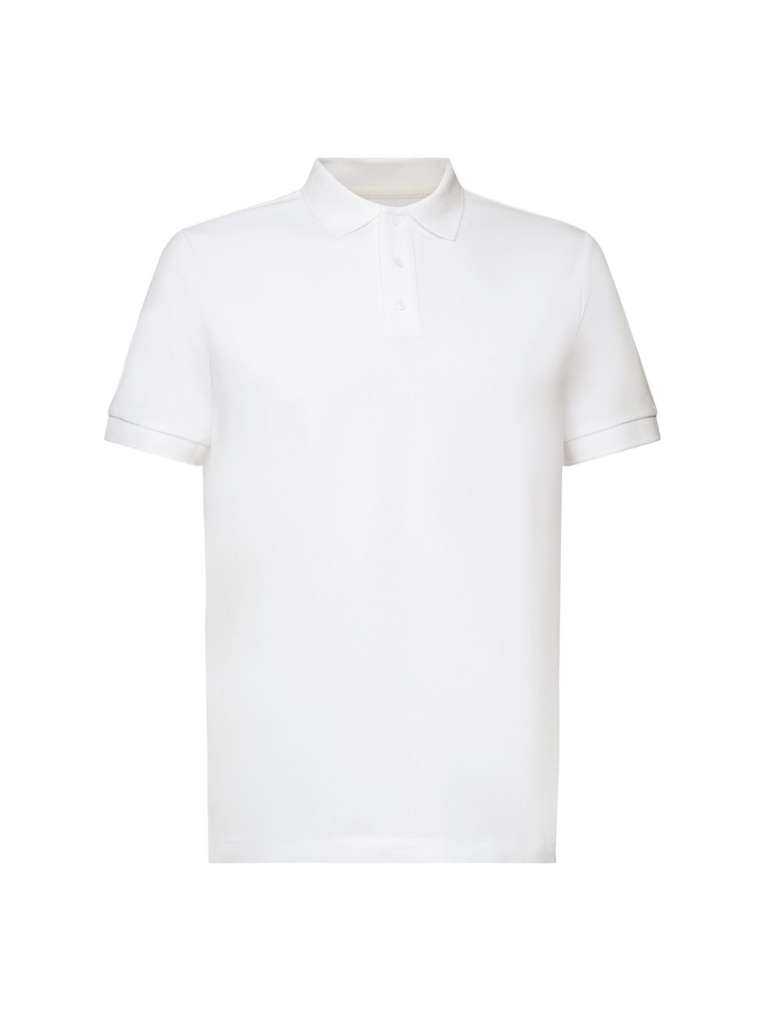 esprit sports T-Shirt Charakteristisches Piqué-Poloshirt (1-tlg) WHITE