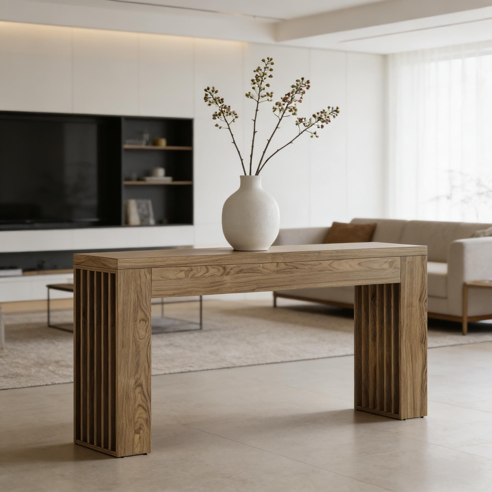 ANYSUN Konsolentisch Empfangstisch 150cm Hoch Modern Holz Couchtisch Ersatz (freistehendes Möbelstück kein Set, freistehendes Möbelstück), Ideal für Flur und Eingangsbereich, bietet Platz für Deko und Ordnung
