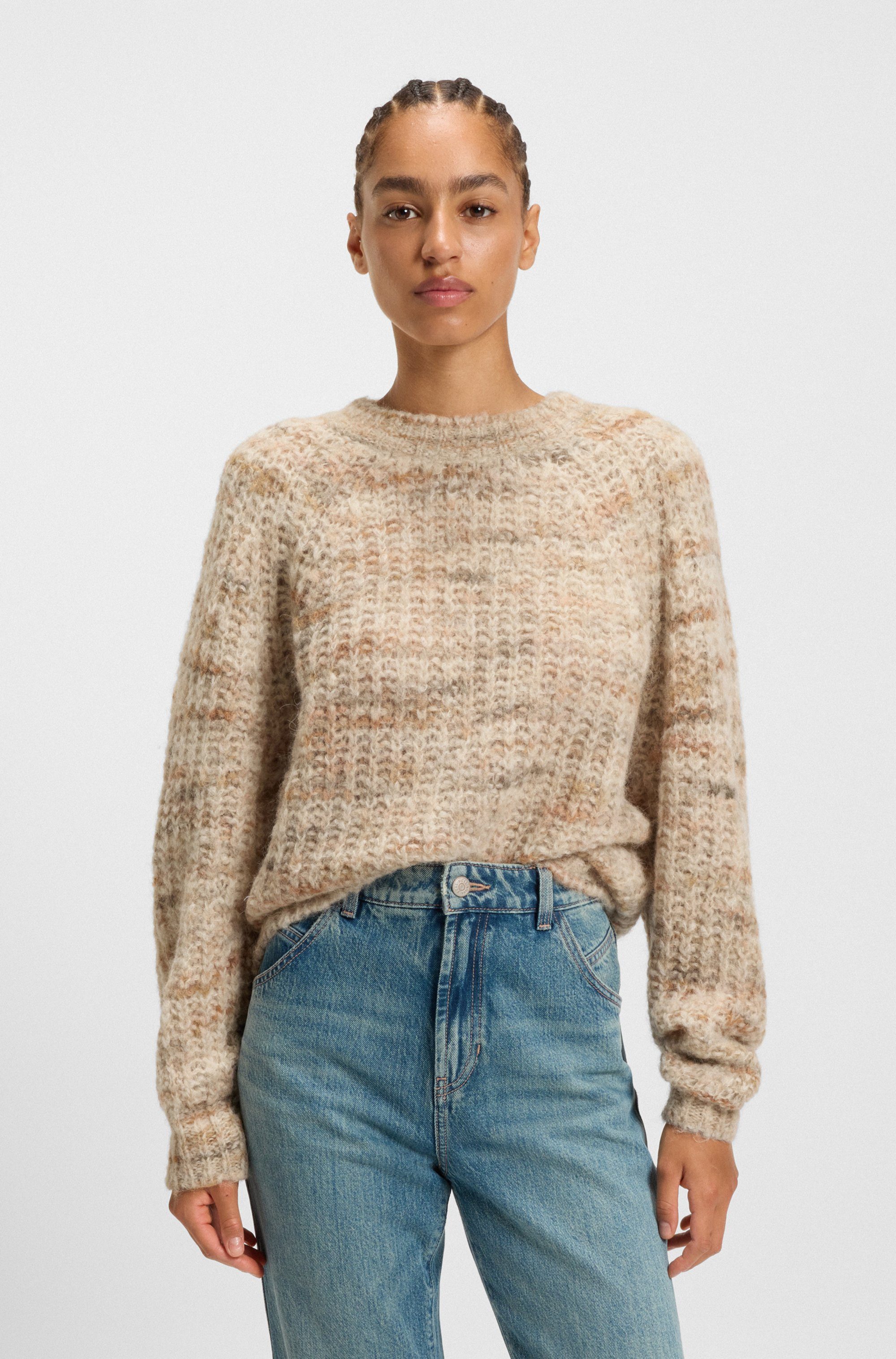 BOSS ORANGE Strickpullover Fiambella Premium Damenmode Rundhalsausschnitt, günstig online kaufen