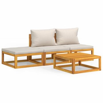 vidaXL Gartenlounge-Set Gartensofa mit Kissen Massivholz