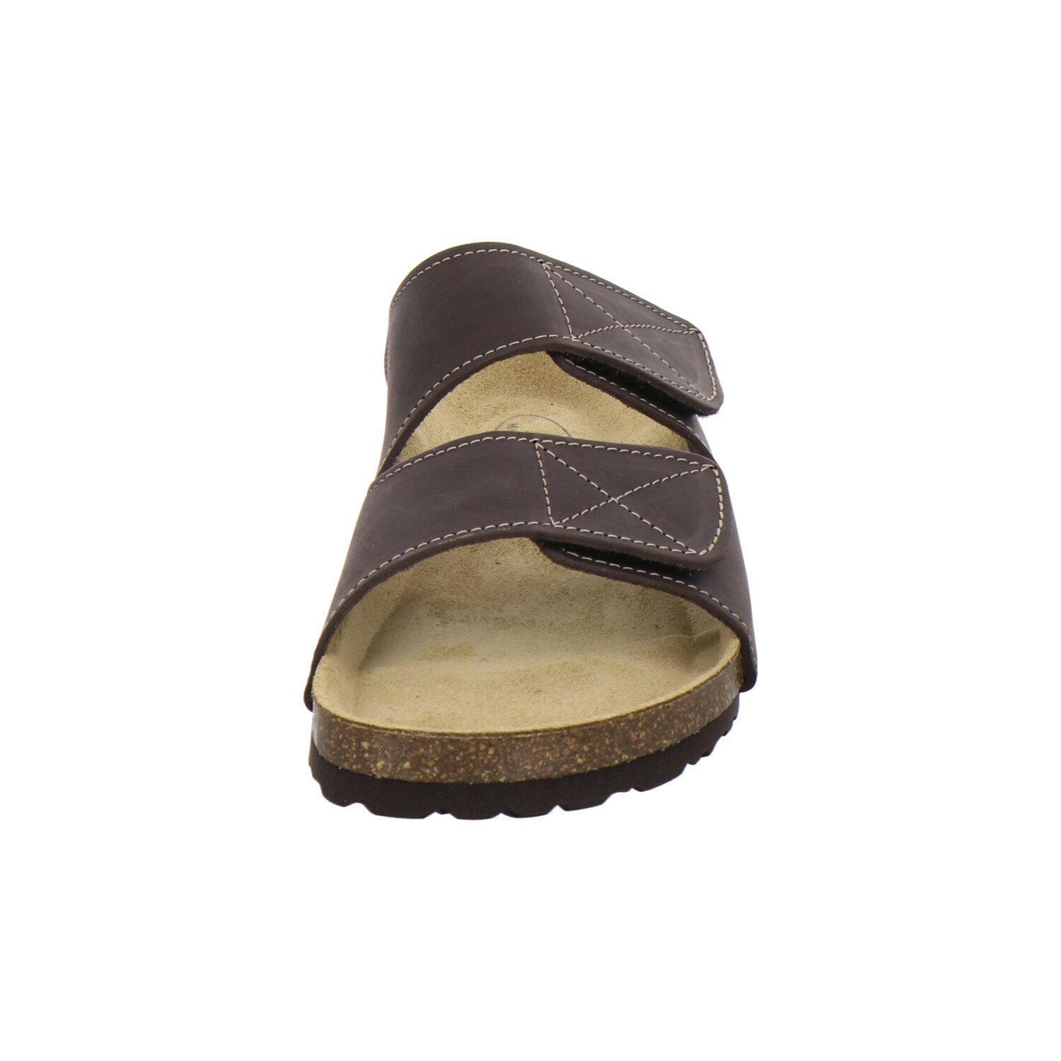 AFS-Schuhe 310867 Klettverschluss Pantolette für Herren aus Leder mit Fußbett, Made in Germany