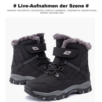 Daisred Schneestiefel Klettverschluss Winterstiefel Martin Boots Stiefel