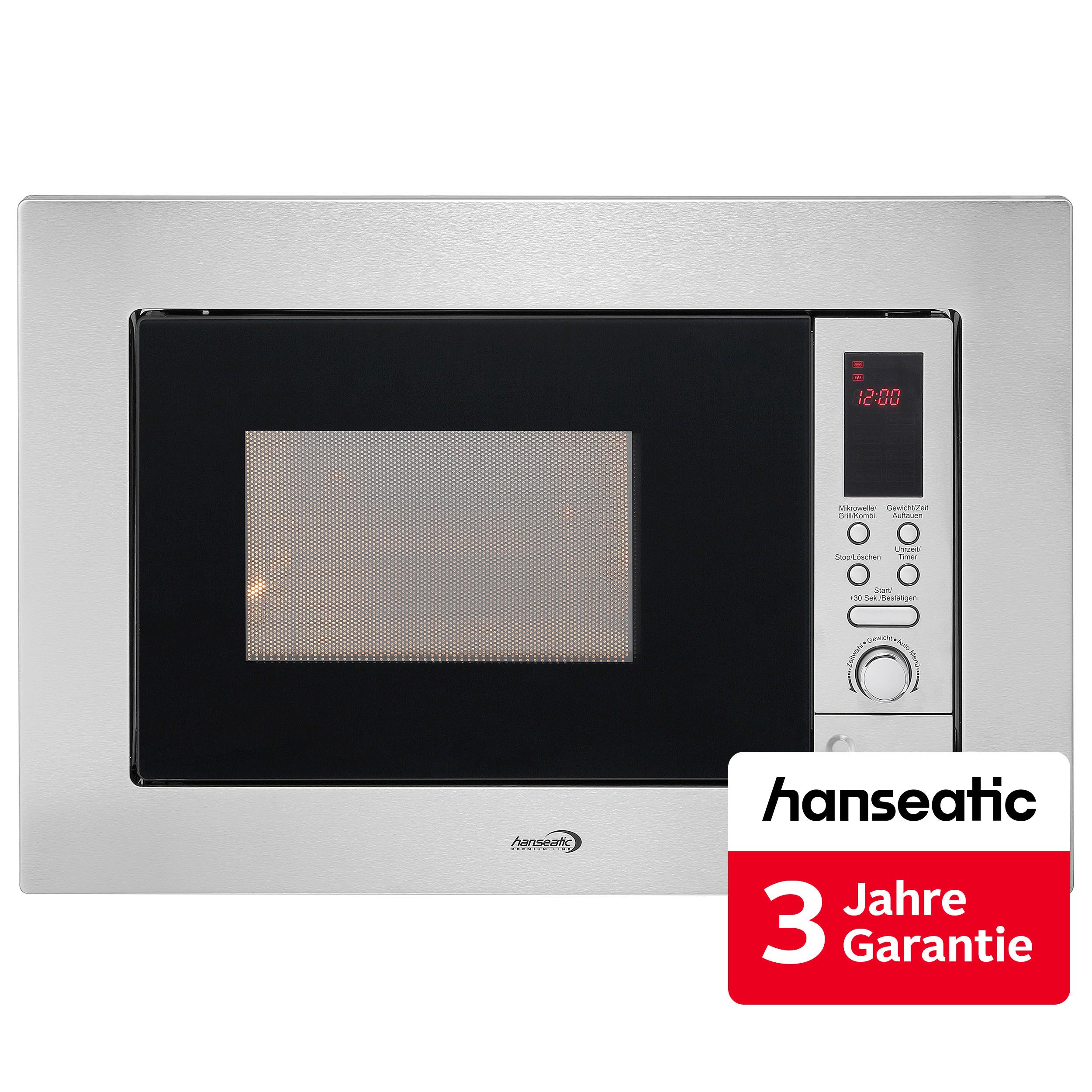 Hanseatic Einbau-Mikrowelle AB820BVX-S0EE, Mikrowelle, inkl. 3 Jahre Herstellergarantie