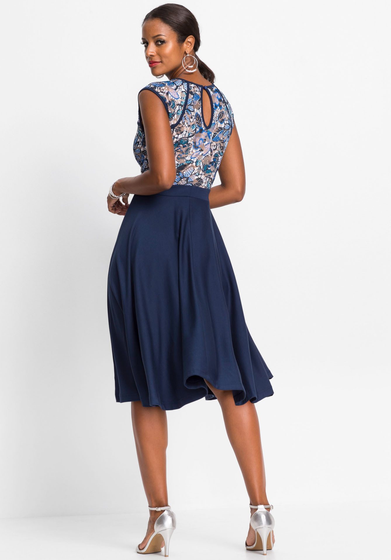 bonprix Midikleid für festliche Anlässe, aus Punto di Roma Material, ärmellos