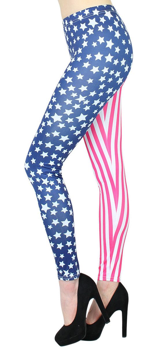 dy_mode Highwaist Leggings Damen Leggings Streifen günstig online kaufen